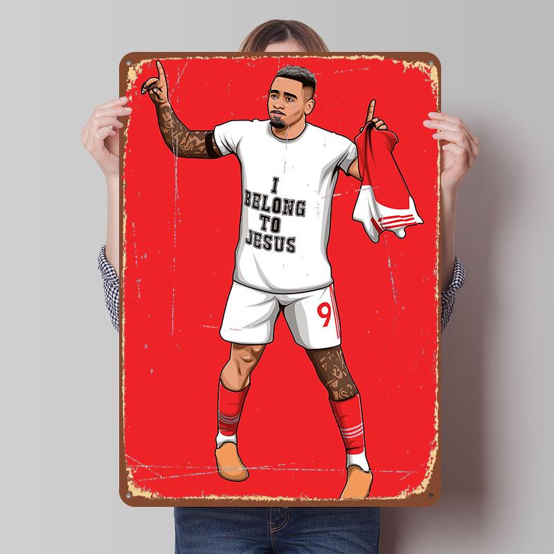 Gabriel Jesus Poster Customized Vintage Metal Signs Wall Art Retro Tin Plaque for Mancave Room Decorations Bar Accessories Decor 7.9x11.8In(20x30cm)
Gabriel Jesus Poster Customized Vintage Metal Signs Wall Art Retro Tin Plaque for Mancave Room Decorations Bar Accessories Decor 7.9x11.8In(20x30cm)