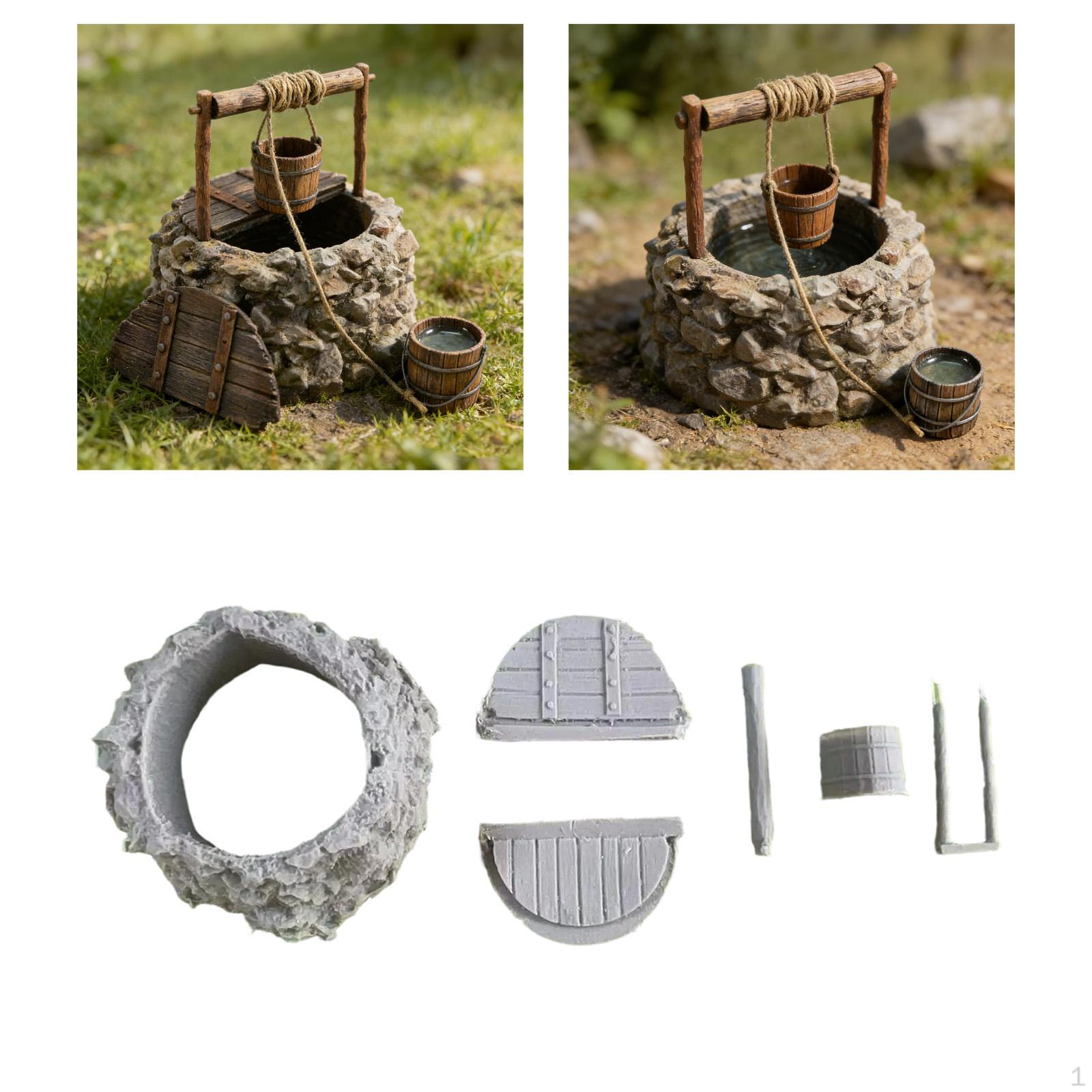 1:35 Miniature Water Well Model Kit Prop Diorama Accessories Tabletop Fairy Garden Craft
1:35 Miniature Water Well Model Kit Prop Diorama Accessories Tabletop Fairy Garden Craft