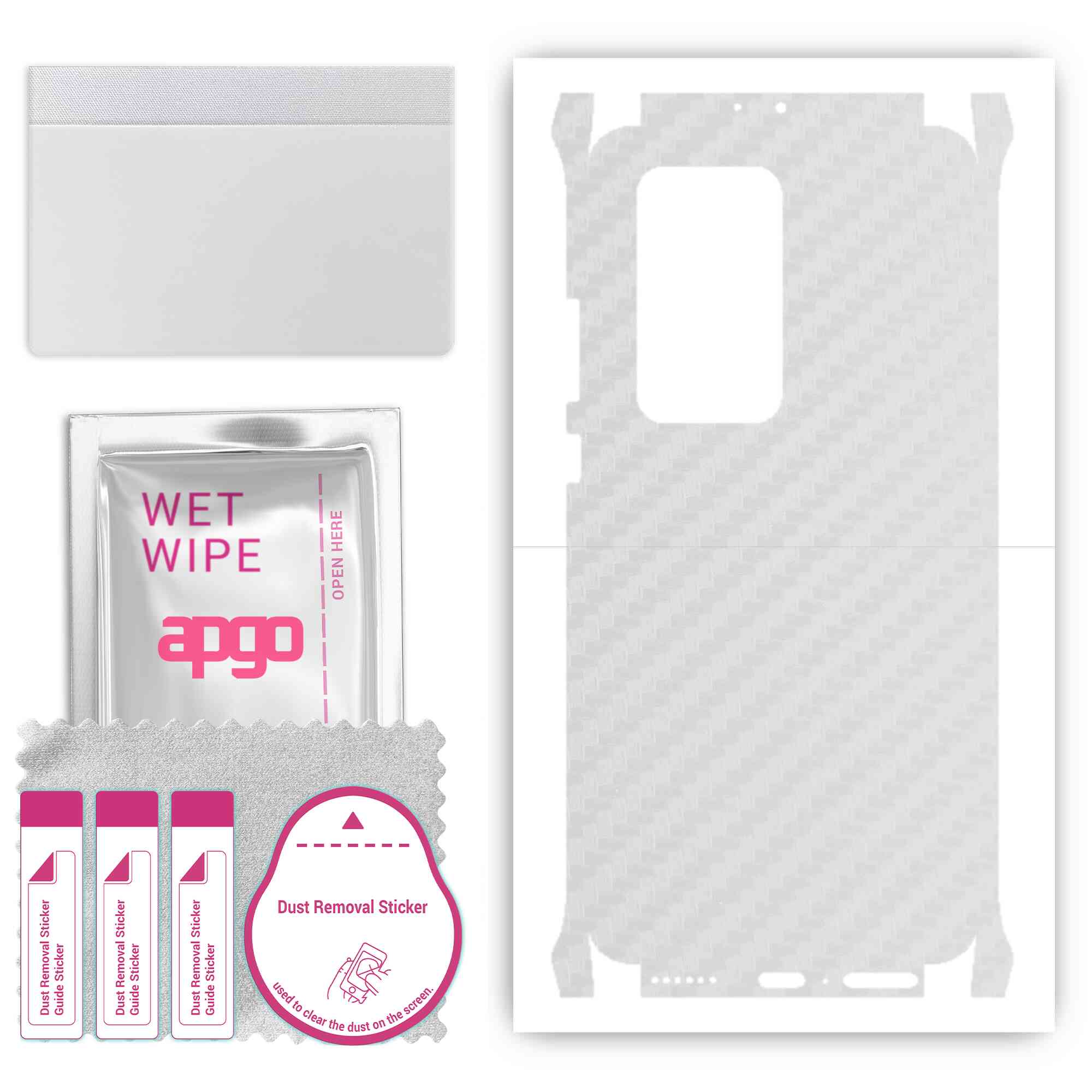 Apgo Protective Skin Sticker for the back+sides compatible with Huawei P40 Pro Plus, Full Wrap Film, Foil, Vinyl - Pattern Transparent Carbon
Apgo Protective Skin Sticker for the back+sides compatible with Huawei P40 Pro Plus, Full Wrap Film, Foil, Vinyl - Pattern Transparent Carbon
