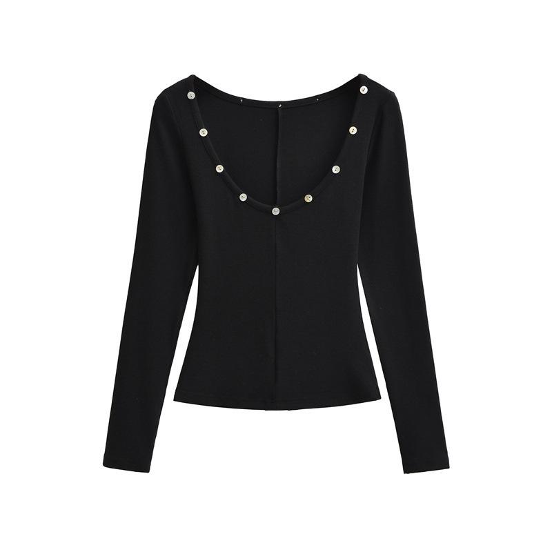 Spicy Girl Sexy Low Neck Long Sleeve T-shirt - Spring Stylish Slim Fit Solid Color Women s Top Medium
Spicy Girl Sexy Low Neck Long Sleeve T-shirt - Spring Stylish Slim Fit Solid Color Women s Top Medium