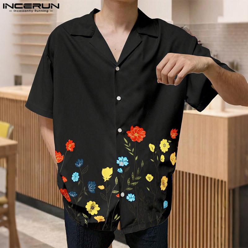 INCERUN Oversized Men Summer Lapel Neck Short Sleeve Floral Print Casual Shirts S чорний
INCERUN Oversized Men Summer Lapel Neck Short Sleeve Floral Print Casual Shirts S чорний