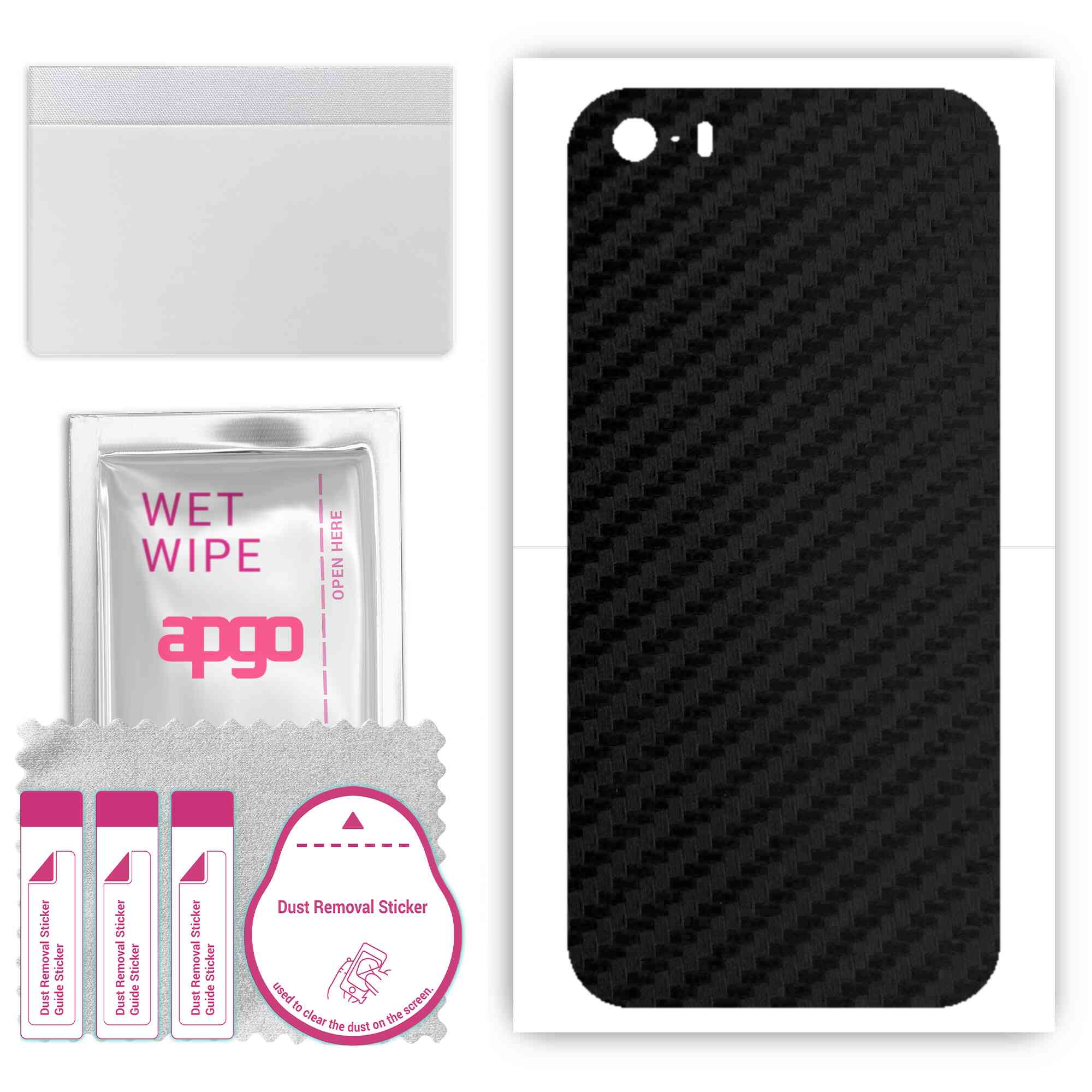 apgo Захисна наклейка для задньої панелі, сумісна з Apple iPhone 5, Wrap Film, Foil, Vinyl - Pattern Carbon Black
apgo Захисна наклейка для задньої панелі, сумісна з Apple iPhone 5, Wrap Film, Foil, Vinyl - Pattern Carbon Black