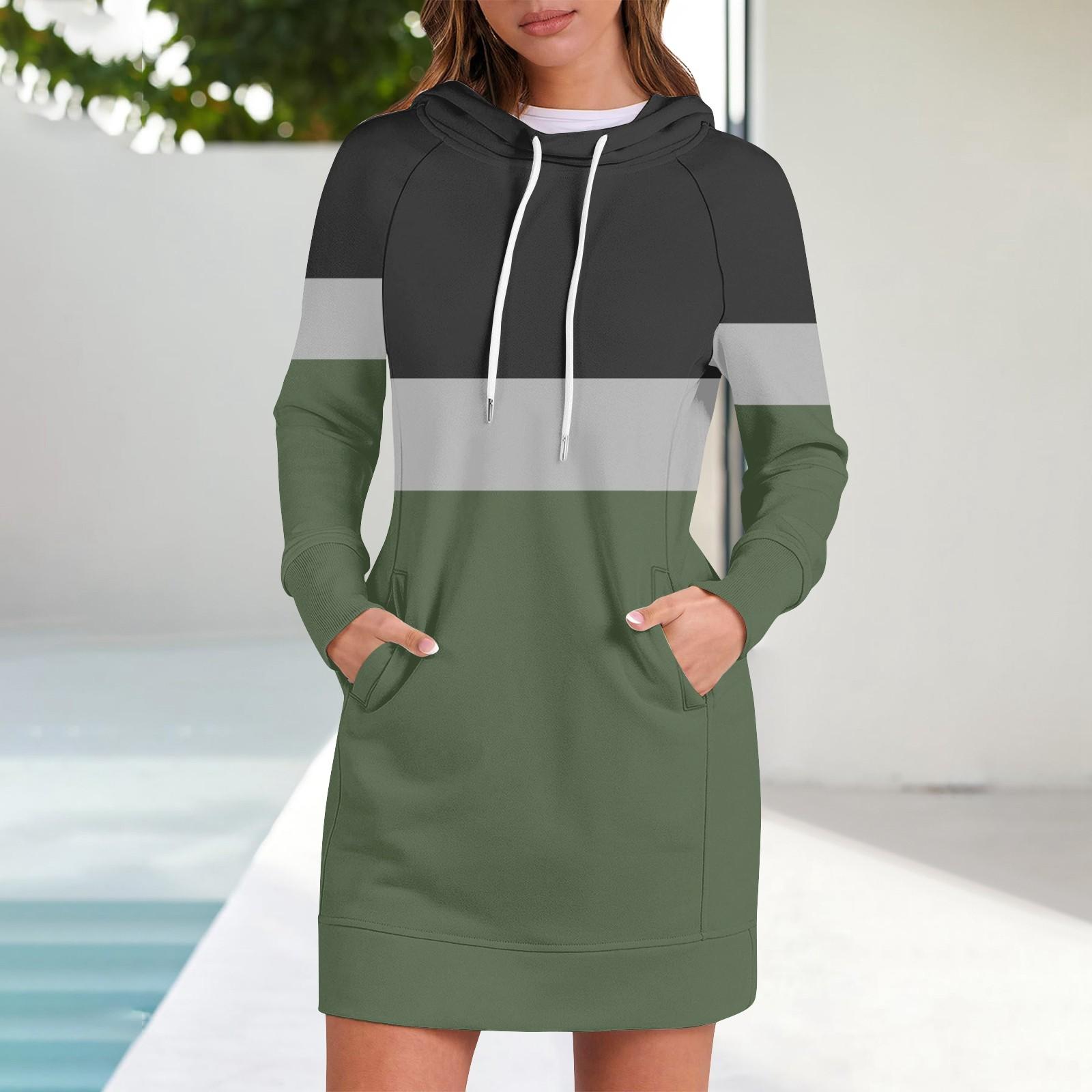 Женские осенние топы с длинным рукавом, круглый вырез, лоскутная толстовка, повседневные платья с рукавом реглан и капюшоном XL зелёный
Женские осенние топы с длинным рукавом, круглый вырез, лоскутная толстовка, повседневные платья с рукавом реглан и капюшоном XL зелёный