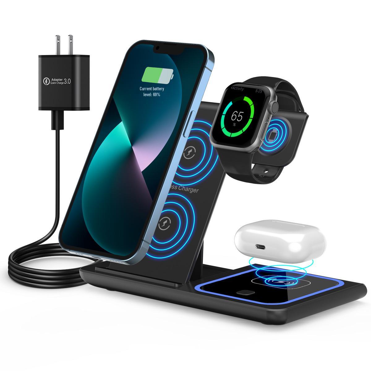 4-in-1 Wireless Folding Charger & Phone Stand чорний
4-in-1 Wireless Folding Charger & Phone Stand чорний