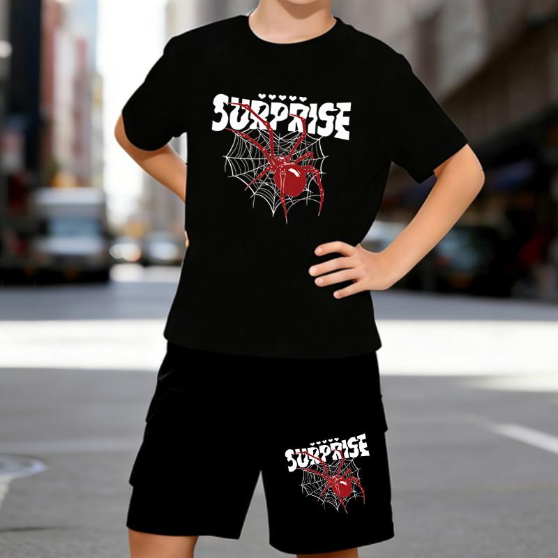 Boys 2 Piece Cartoon spider printed Outfit, Short Sleeve T-Shirt and Shorts Set for Kids Age 5-14,Black and White Sporty Casual Summer Clothes 5-6 Years чёрный
Boys 2 Piece Cartoon spider printed Outfit, Short Sleeve T-Shirt and Shorts Set for Kids Age 5-14,Black and White Sporty Casual Summer Clothes 5-6 Years чёрный