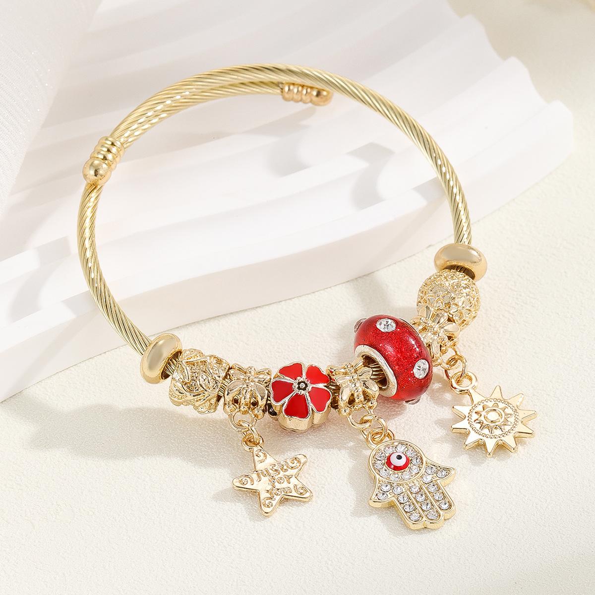 Fashion Versatile Alloy Beaded Bracelet Personality Oil Drip Shell Inlaid Diamond Butterfly Pendant High-end Jewelry Z1617-Red
Fashion Versatile Alloy Beaded Bracelet Personality Oil Drip Shell Inlaid Diamond Butterfly Pendant High-end Jewelry Z1617-Red