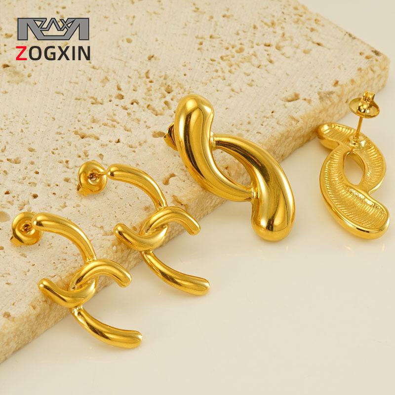 18K Gold Plated Irregular Cross Geometric Stud Earrings - Trendy Stainless Steel Circle Design for Women 18K Gold Plated
18K Gold Plated Irregular Cross Geometric Stud Earrings - Trendy Stainless Steel Circle Design for Women 18K Gold Plated