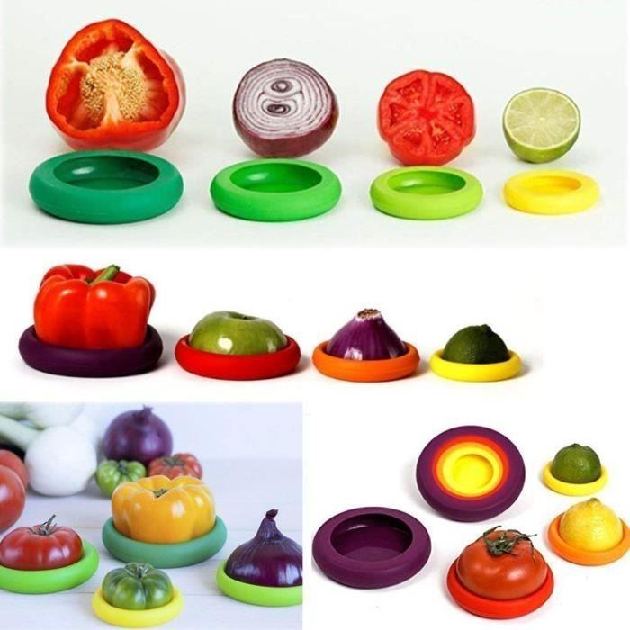 Lot de 4 Couvercles Silicone pour Légumes Fruits, Réutilisable Conteneurs de Stockage de Nourriture
Lot de 4 Couvercles Silicone pour Légumes Fruits, Réutilisable Conteneurs de Stockage de Nourriture