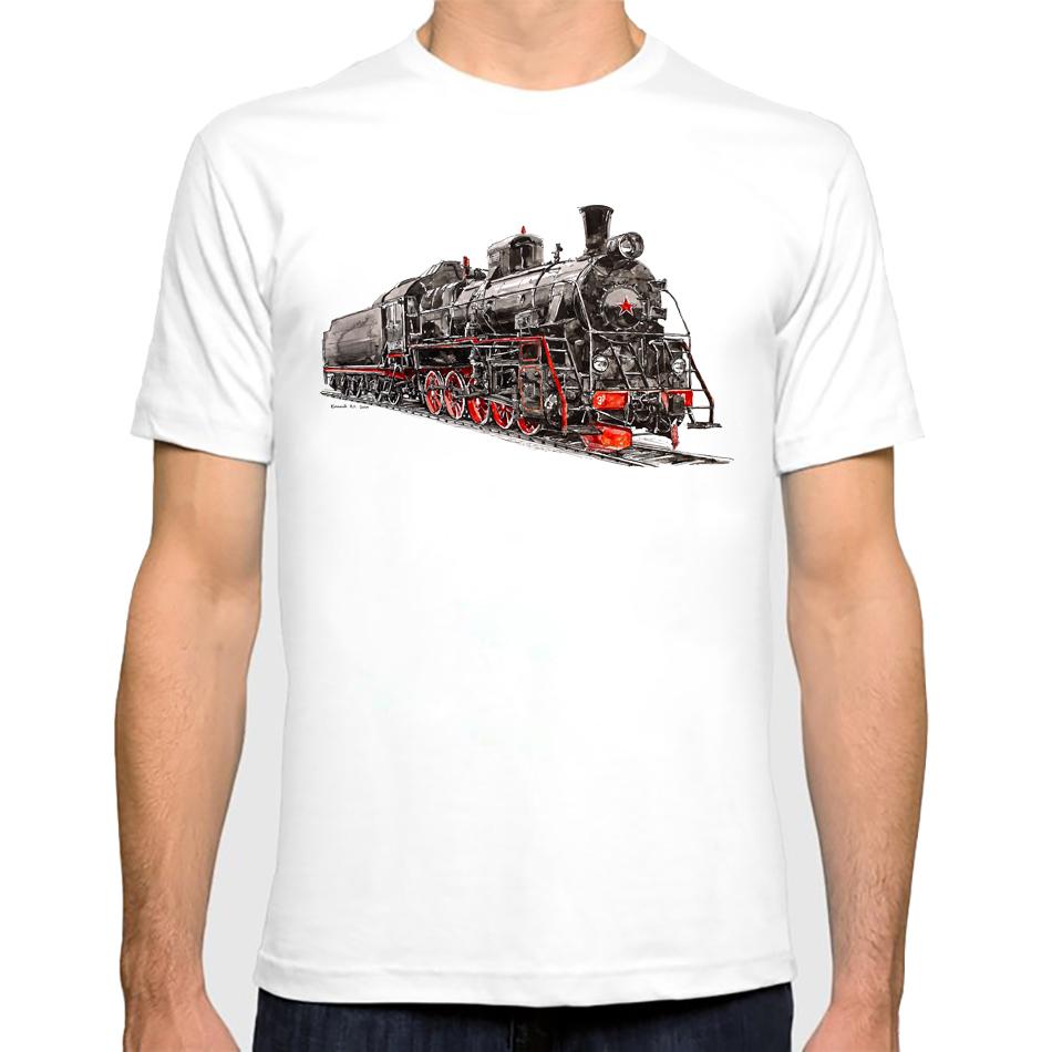 Vintage Hot Sales Fashion poster Soviet Freight Steam locomotive Er series print Men TShirt Hipster Unisex street style Tshirts S
Vintage Hot Sales Fashion poster Soviet Freight Steam locomotive Er series print Men TShirt Hipster Unisex street style Tshirts S