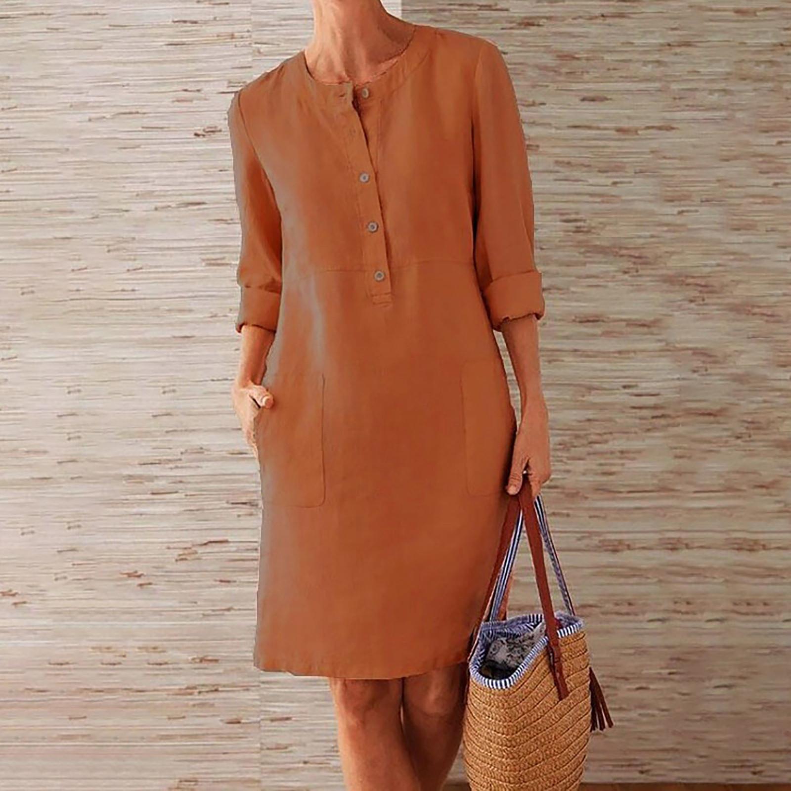 Жіноча модна повсякденна сукня-сорочка з кишеньковими ґудзиками та довгими рукавами 5XL
Жіноча модна повсякденна сукня-сорочка з кишеньковими ґудзиками та довгими рукавами 5XL