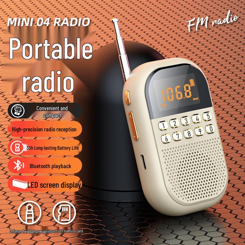 Elderly-Friendly Portable Radio with Card Slot, Multi-Band FM/AM/Bluetooth Speaker шампанського
Elderly-Friendly Portable Radio with Card Slot, Multi-Band FM/AM/Bluetooth Speaker шампанського