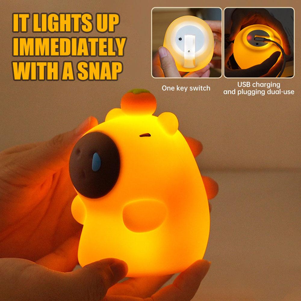 Cute Capybara Night Light Water Dolphin Pat Light USB Rechargeable Bedroom Night Light Home Lighting Gift for Kids
Cute Capybara Night Light Water Dolphin Pat Light USB Rechargeable Bedroom Night Light Home Lighting Gift for Kids