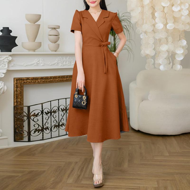 ZANZEA Женское повседневное элегантное летнее платье с V-образным вырезом и коротким рукавом 5XL оранжевый
ZANZEA Женское повседневное элегантное летнее платье с V-образным вырезом и коротким рукавом 5XL оранжевый