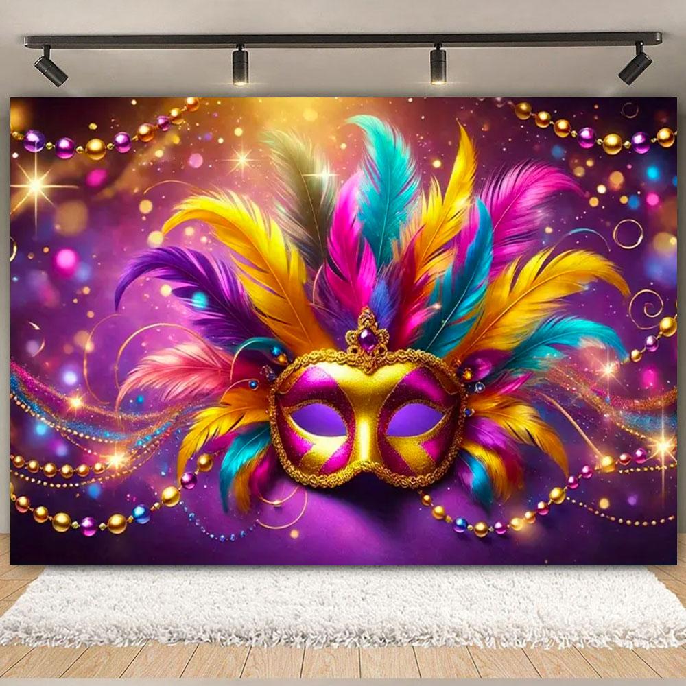 Colorful Mask Carnival Photography Backdrop Venetian Mardi Gras Masquerade Background Decoration Party Decor Banner Studio Props 120x90cm
Colorful Mask Carnival Photography Backdrop Venetian Mardi Gras Masquerade Background Decoration Party Decor Banner Studio Props 120x90cm