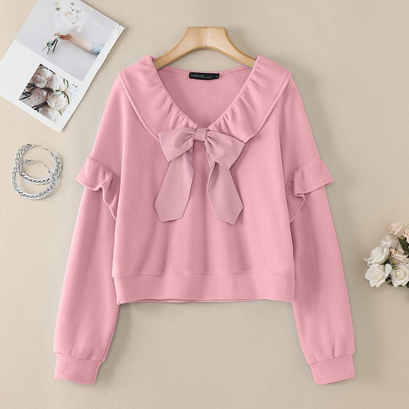 ZANZEA Женская корейская повседневная блузка с V-образным вырезом и бантом, свободного кроя, с длинным рукавом 5XL розовый
ZANZEA Женская корейская повседневная блузка с V-образным вырезом и бантом, свободного кроя, с длинным рукавом 5XL розовый