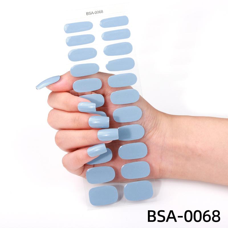 Гелевые наклейки для маникюра, не требующие запекания, однотонные полуотвержденные наклейки для ногтей BSA-0068
Гелевые наклейки для маникюра, не требующие запекания, однотонные полуотвержденные наклейки для ногтей BSA-0068