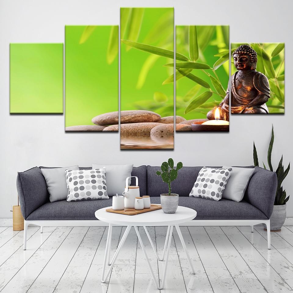 The little Buddha and green leaves 5 Piece HD Wallpapers Art Canvas Print modern Poster Modular art painting Home Decor 20x35 20x45 20x55cm
The little Buddha and green leaves 5 Piece HD Wallpapers Art Canvas Print modern Poster Modular art painting Home Decor 20x35 20x45 20x55cm