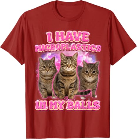 I Have Microplastics in My Balls TShirt Cat Mom Kitty Lover Graphic Outfit Womens Fashion Sarcastic Joke Saying Tee Y2k Tops S
I Have Microplastics in My Balls TShirt Cat Mom Kitty Lover Graphic Outfit Womens Fashion Sarcastic Joke Saying Tee Y2k Tops S