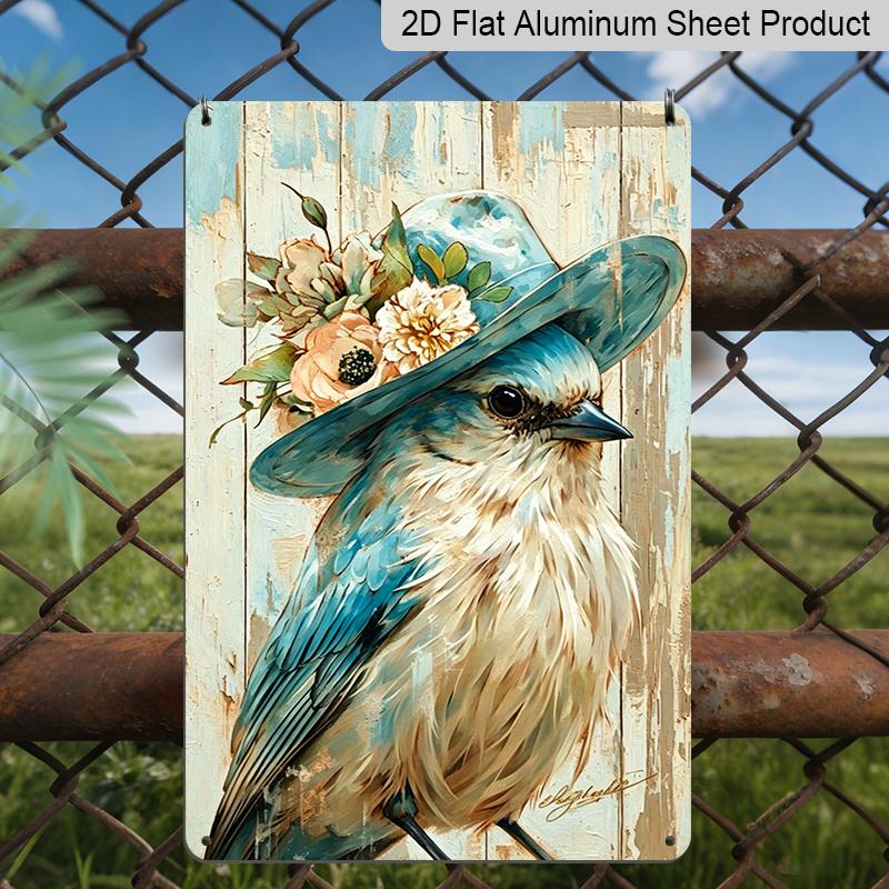 2D Flat - 1pc Vintage Blue Bird with Floral Hat Aluminum Sign - Shabby Chic Wall Decor, Farmhouse Kitchen & Dining Room Wall, Shabby Chic Living Room 20*30cm
2D Flat - 1pc Vintage Blue Bird with Floral Hat Aluminum Sign - Shabby Chic Wall Decor, Farmhouse Kitchen & Dining Room Wall, Shabby Chic Living Room 20*30cm
