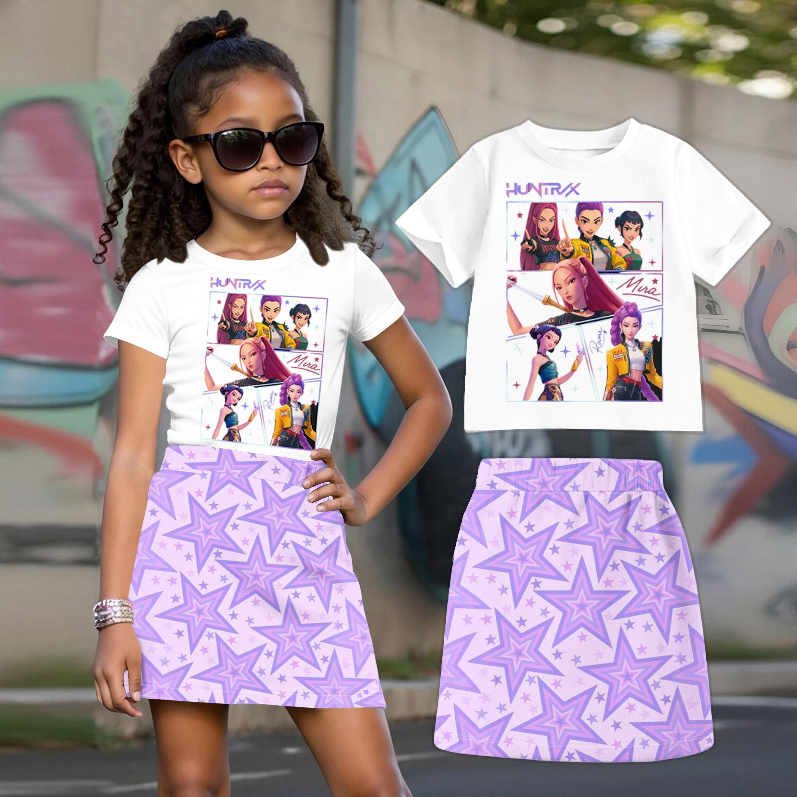 Witch Children s Printed Loose Casual Fashion Round Neck Short sleeved Top+Short Skirt Set 130
Witch Children s Printed Loose Casual Fashion Round Neck Short sleeved Top+Short Skirt Set 130
