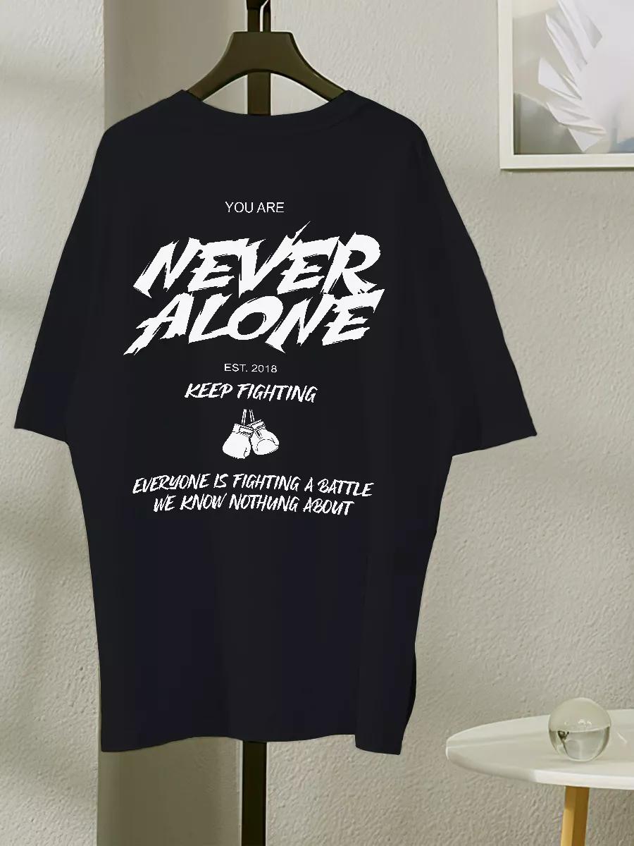 T-shirt with inscription on back Never alone 2XL
T-shirt with inscription on back Never alone 2XL