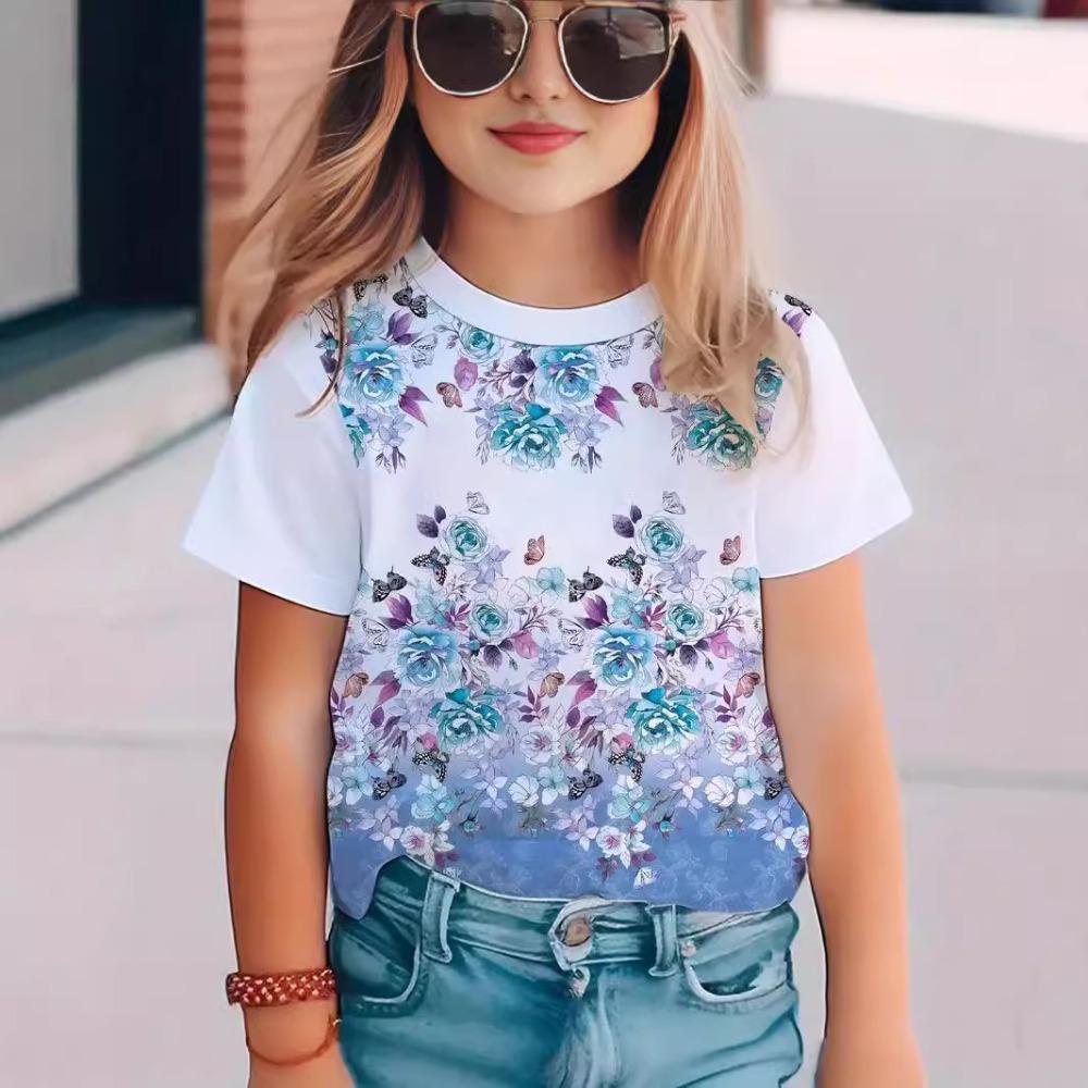 Summer cartoon new girls children s animal plants 3D digital printing short-sleeved casual loose T-shirt tops 160cm
Summer cartoon new girls children s animal plants 3D digital printing short-sleeved casual loose T-shirt tops 160cm