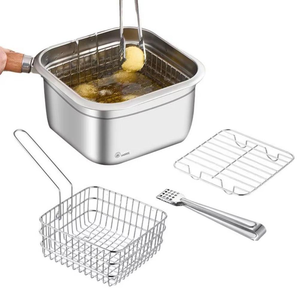 Stainless Steel Deep Fryer Pot Detachable Handle Camp Food Container Fryer Basket Picnic Style 4
Stainless Steel Deep Fryer Pot Detachable Handle Camp Food Container Fryer Basket Picnic Style 4