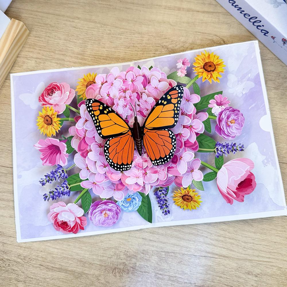 Милая 3D открытка-раскладушка с бабочкой и гортензией - Ручная работа, элегантная цветочная поздравительная открытка с конвертом на день рождения, свадьбу
Милая 3D открытка-раскладушка с бабочкой и гортензией - Ручная работа, элегантная цветочная поздравительная открытка с конвертом на день рождения, свадьбу