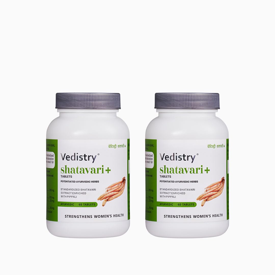 Vedistry Shatavari Tablets | Balance female hormones | | Herbal and Ayurvedic Tablets | Improves vitality and vigour | 60 Tablets | Pack of 2
Vedistry Shatavari Tablets | Balance female hormones | | Herbal and Ayurvedic Tablets | Improves vitality and vigour | 60 Tablets | Pack of 2