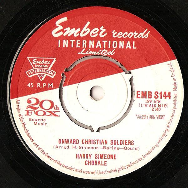 7-дюймовая пластинка HARRY SIMEONE CHORALE Onward Christian Soldiers Песня EMBS144 Ember Records I 1961 Великобритания Поп Б/у
7-дюймовая пластинка HARRY SIMEONE CHORALE Onward Christian Soldiers Песня EMBS144 Ember Records I 1961 Великобритания Поп Б/у