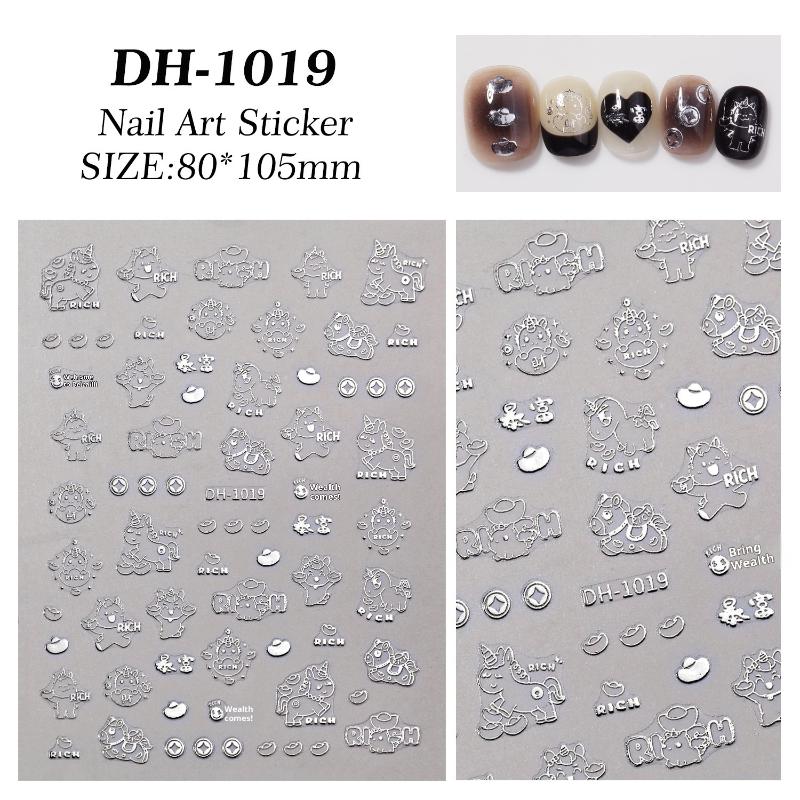 Cartoon New Year Pony Nail Stickers DIY Nail Stickers Nail Decorations Accessories Year Of The Horse Nail Appliques Art Sticker срібний
Cartoon New Year Pony Nail Stickers DIY Nail Stickers Nail Decorations Accessories Year Of The Horse Nail Appliques Art Sticker срібний