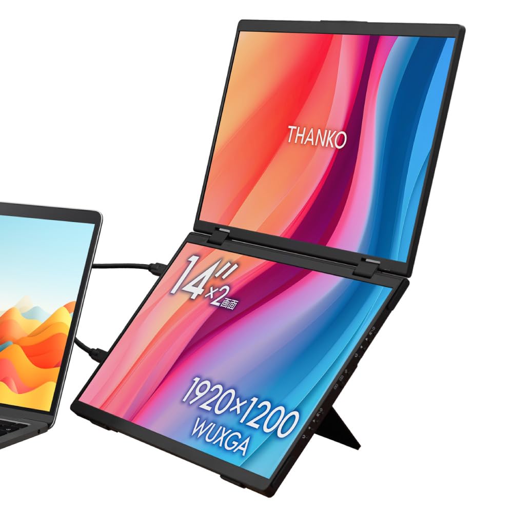 THANKO Dual Display Dual Monitor Portable Monitor Mobile Monitor Screen Extension Slim Top and Bottom Extension Portable Monitor DMAC24HBK Compatible чорний
THANKO Dual Display Dual Monitor Portable Monitor Mobile Monitor Screen Extension Slim Top and Bottom Extension Portable Monitor DMAC24HBK Compatible чорний