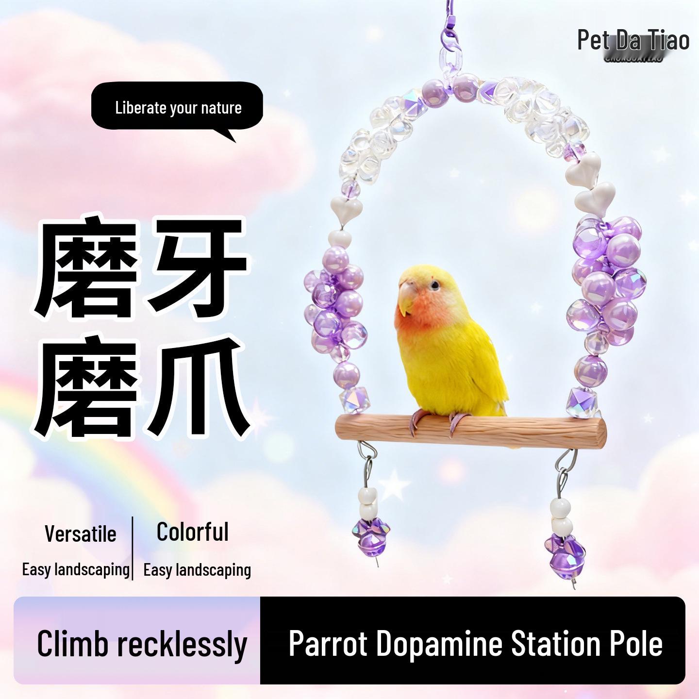 New Year Series Parrot Toys: Chew, Climb & Relieve Boredom for Cockatiels Small Aurora Swing - Green
New Year Series Parrot Toys: Chew, Climb & Relieve Boredom for Cockatiels Small Aurora Swing - Green