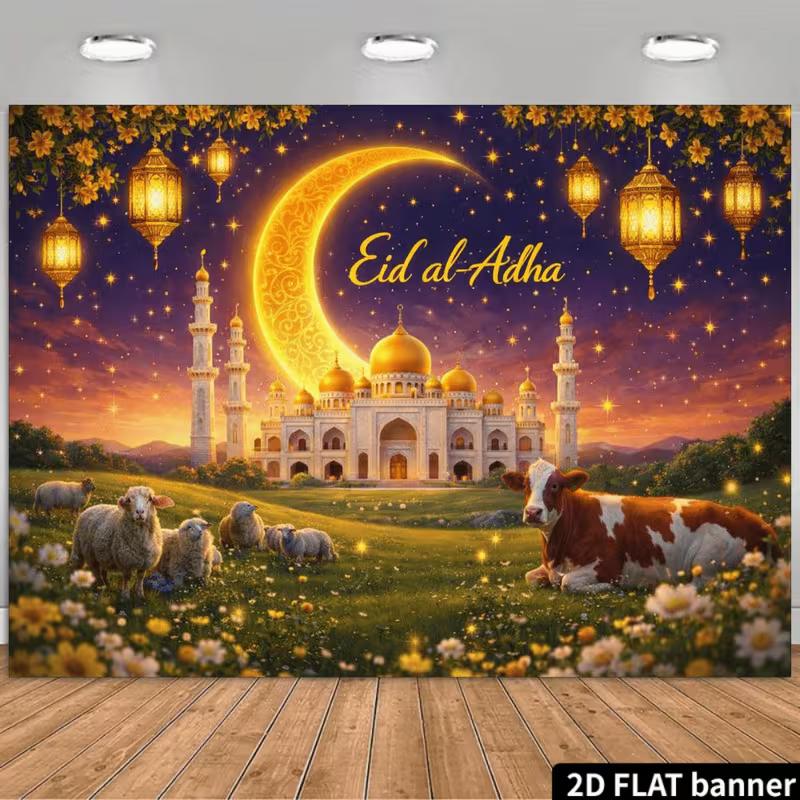 2D Eid al-Adha Golden Mosque Night Sky Photography Background 47.2x31.5inch/120*80cm
2D Eid al-Adha Golden Mosque Night Sky Photography Background 47.2x31.5inch/120*80cm