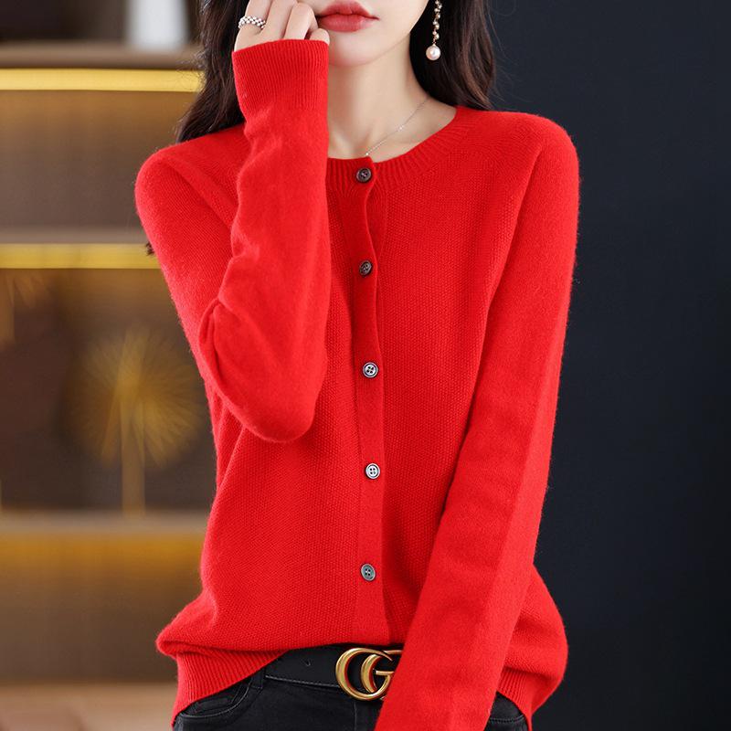 Women s Round Neck Knit Cardigan - Korean Style Loose Sweater, Garter Stitch Outerwear for Spring and Autumn Small
Women s Round Neck Knit Cardigan - Korean Style Loose Sweater, Garter Stitch Outerwear for Spring and Autumn Small