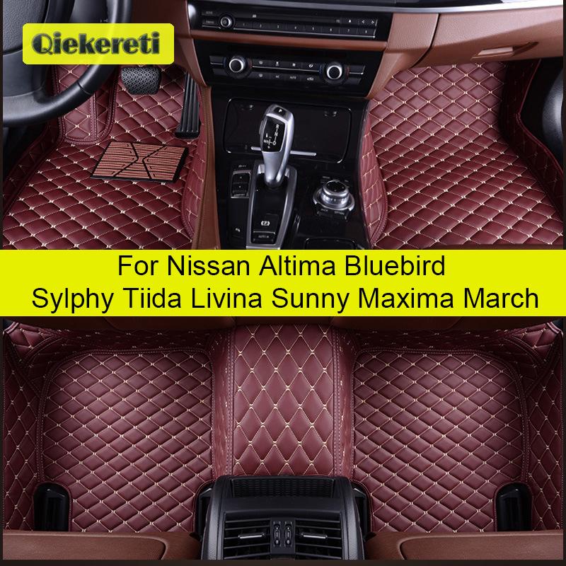 QIEKERETI автомобильные коврики для Nissan Altima Bluebird Sylphy Tiida Livina Sunny Maxima March Foot Coche аксессуары авто
QIEKERETI автомобильные коврики для Nissan Altima Bluebird Sylphy Tiida Livina Sunny Maxima March Foot Coche аксессуары авто