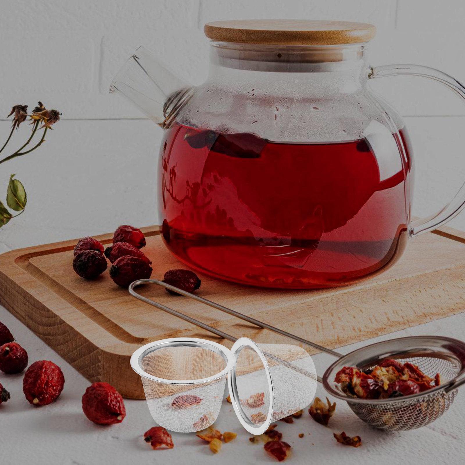 2Pcs Fine Mesh Tea Strainer Stainless Steel Infuser Basket for Loose Leaf Tea Brewing Teapot Filter Reliable Performance 6.4X6.4X4.3CM
2Pcs Fine Mesh Tea Strainer Stainless Steel Infuser Basket for Loose Leaf Tea Brewing Teapot Filter Reliable Performance 6.4X6.4X4.3CM