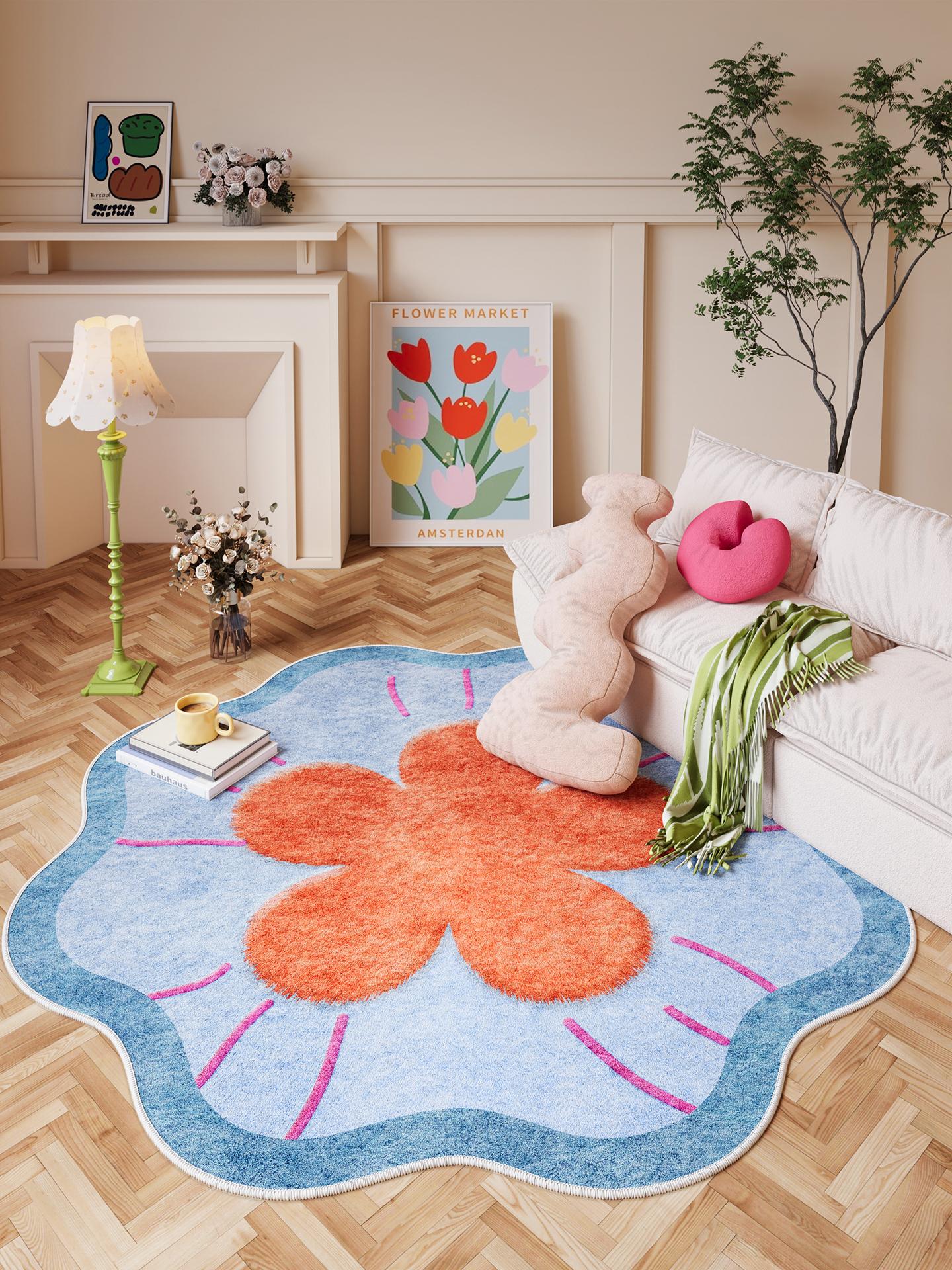 Color Flower Living Room Decoration Carpet Pink Girl Style Rugs for Bedroom Fluffy Soft Irregular Rug Home Thick Plush Floor Mat 100x100CM
Color Flower Living Room Decoration Carpet Pink Girl Style Rugs for Bedroom Fluffy Soft Irregular Rug Home Thick Plush Floor Mat 100x100CM