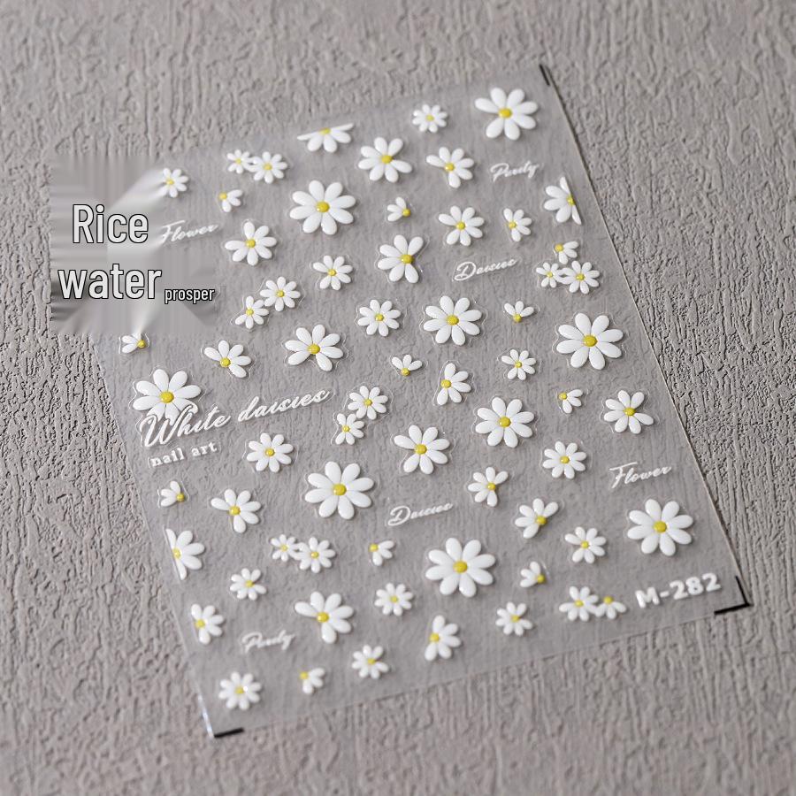 Тисненые самоклеящиеся 3D наклейки для ногтей TS-3595: Снова увидеть Маргаритку
Тисненые самоклеящиеся 3D наклейки для ногтей TS-3595: Снова увидеть Маргаритку