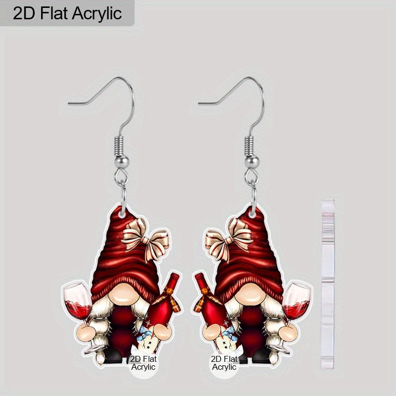 Плоские 2D серьги-подвески в виде рождественского гнома с красным вином, легкий акриловый материал, идеально подходят для подарков на вечеринку, ювелирных изделий и рождественских подарков.
Плоские 2D серьги-подвески в виде рождественского гнома с красным вином, легкий акриловый материал, идеально подходят для подарков на вечеринку, ювелирных изделий и рождественских подарков.
