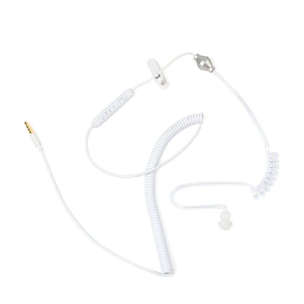 TWAYRDIO Air Tube In-Ear Earphones, Single Ear Headset with Coiled Cord, Multi-Function Button, Call Capability, for Smartphones, White
TWAYRDIO Air Tube In-Ear Earphones, Single Ear Headset with Coiled Cord, Multi-Function Button, Call Capability, for Smartphones, White