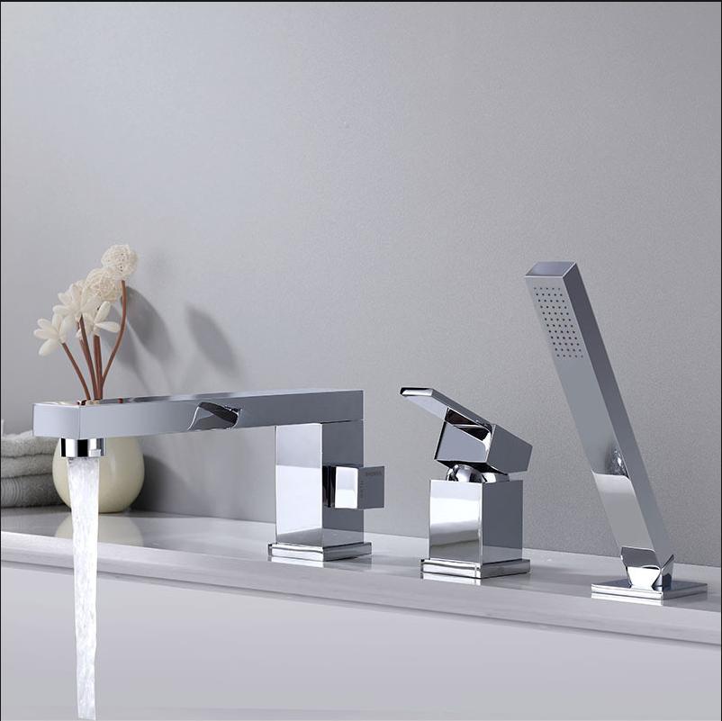 Tuqiu Brushed Gold Bathtub Faucet Widespread Tub Sink Mixer Tap black Brass Bathroom Bath Shower Faucet with Hand shower Head
Tuqiu Brushed Gold Bathtub Faucet Widespread Tub Sink Mixer Tap black Brass Bathroom Bath Shower Faucet with Hand shower Head