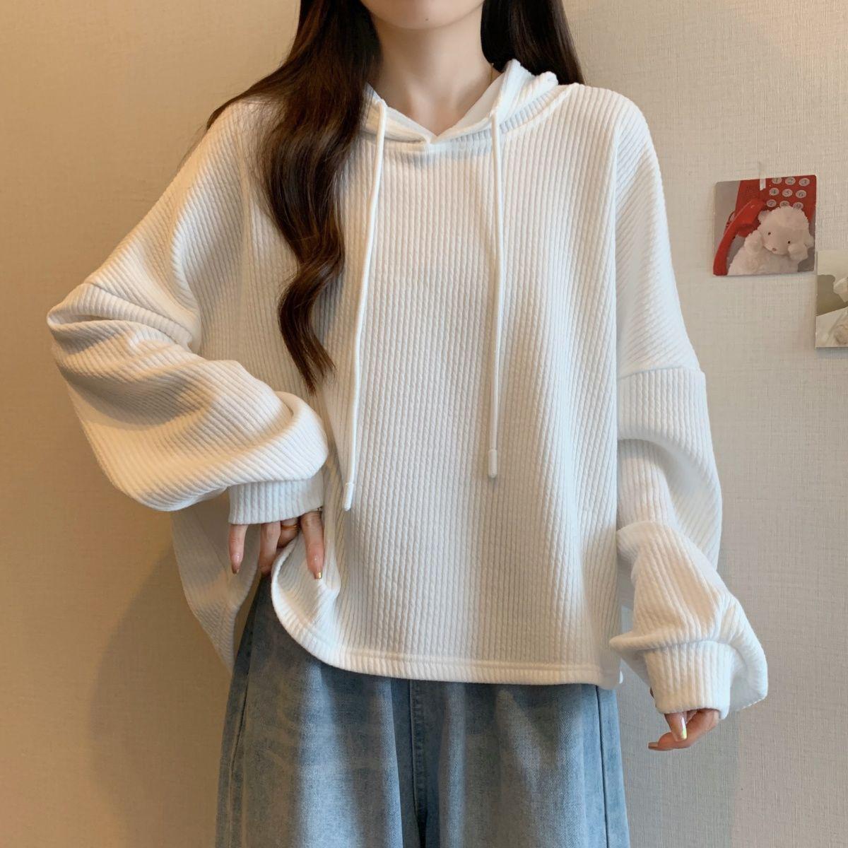 Women s Plus Size Ribbed Hooded Long Sleeve T-shirt - Autumn Loose Fit, Slimming, Stylish Top XL белый
Women s Plus Size Ribbed Hooded Long Sleeve T-shirt - Autumn Loose Fit, Slimming, Stylish Top XL белый