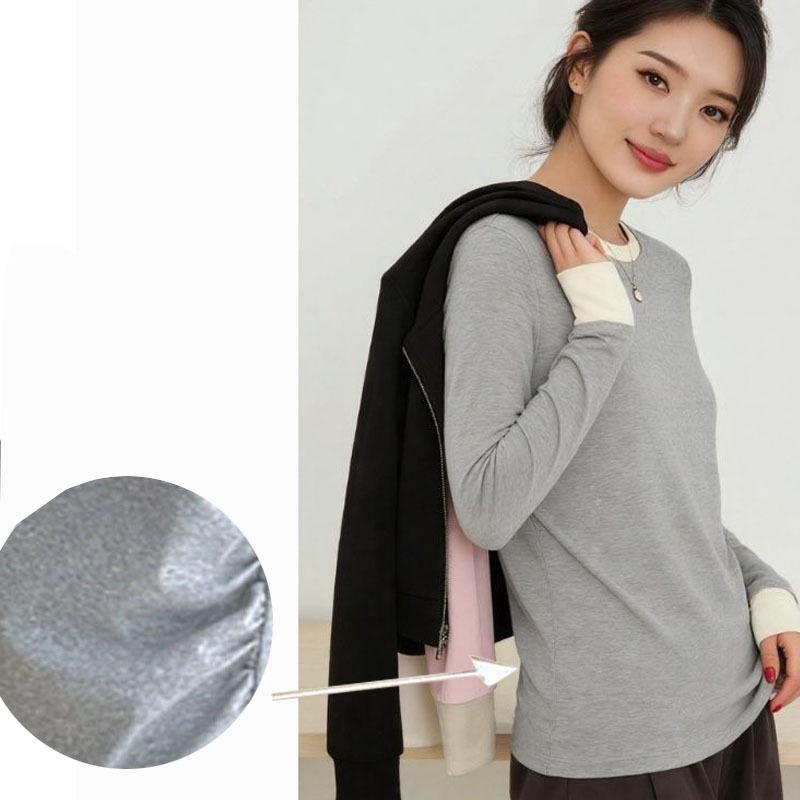 Korean Style Maternity Thermal Shirt with Patchwork Sleeves – Pleated Belly Support, Trendy Double-Sided Brushed Fabric Base Layer 2XL: 145-165 lbs
Korean Style Maternity Thermal Shirt with Patchwork Sleeves – Pleated Belly Support, Trendy Double-Sided Brushed Fabric Base Layer 2XL: 145-165 lbs