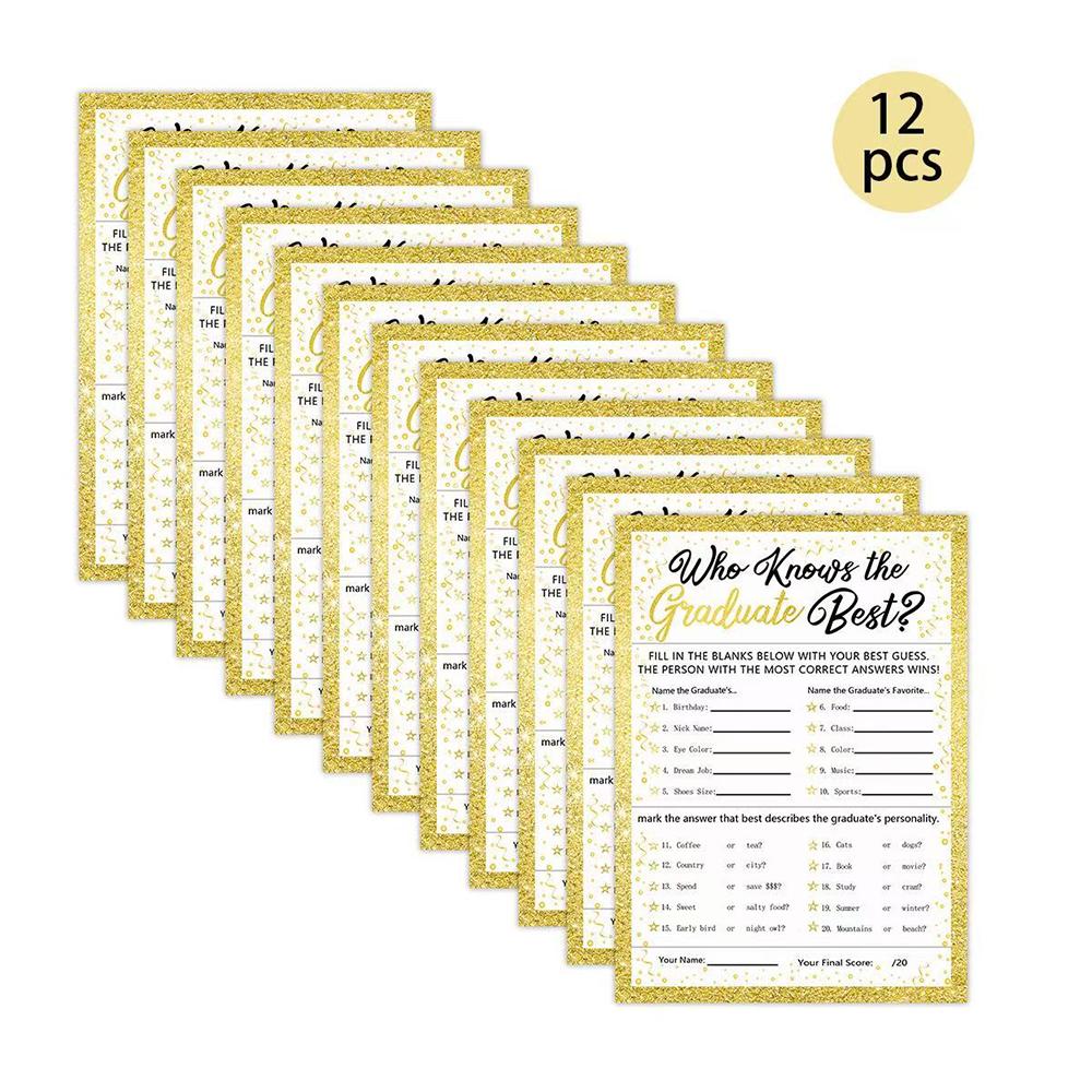 Runtowo 12pcs Graduation Game Cards, Funny Graduation Party Game Props
Runtowo 12pcs Graduation Game Cards, Funny Graduation Party Game Props