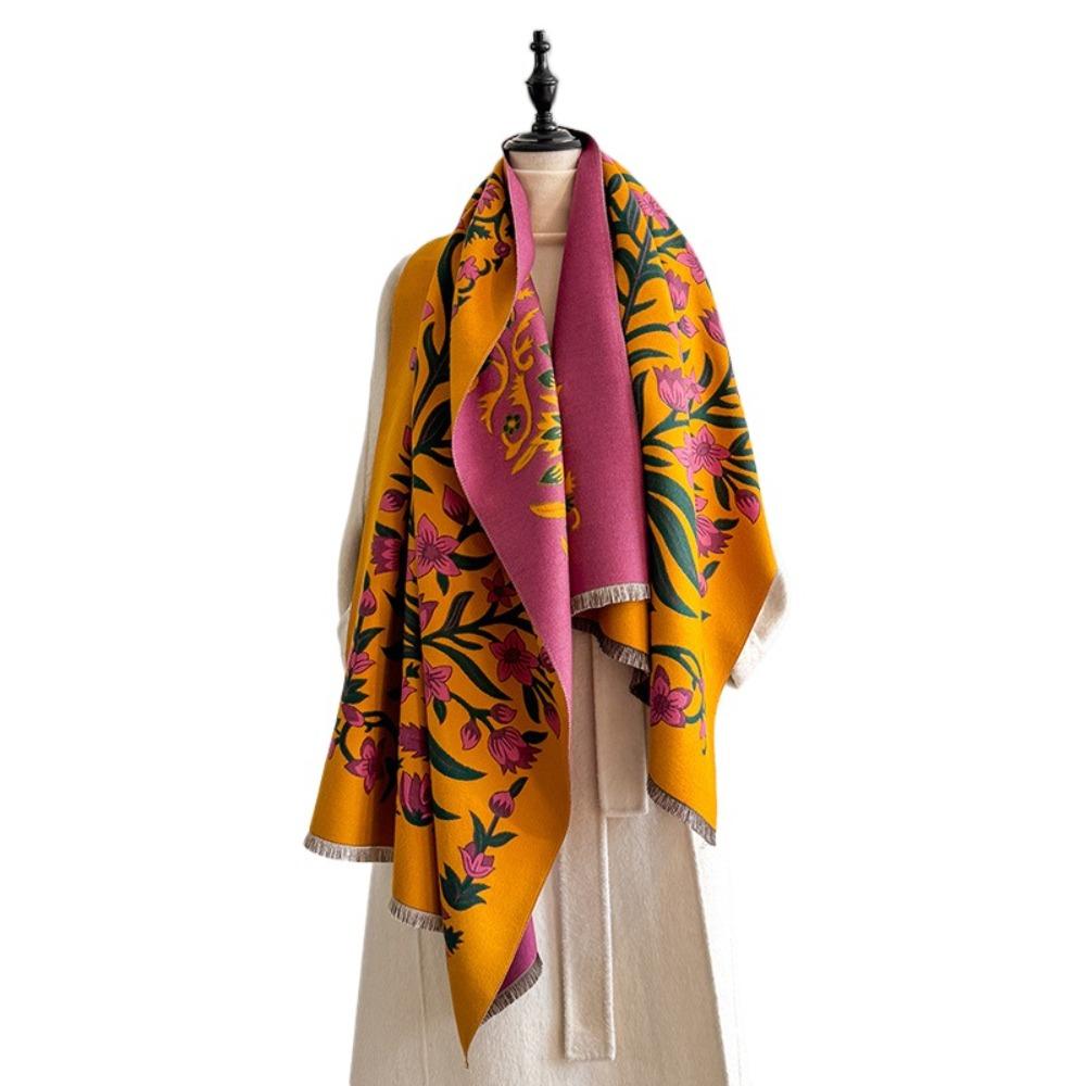 Elegant Double-Sided Pashmina Shawl Tassel Design Floral Jacquard Blanket Scarf Thick Warm Windproof Winter Shawl Cold Weather помаранчевий
Elegant Double-Sided Pashmina Shawl Tassel Design Floral Jacquard Blanket Scarf Thick Warm Windproof Winter Shawl Cold Weather помаранчевий