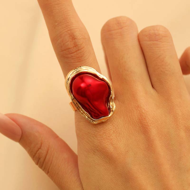 Fashion Colorful Imitation Pearl Open Rings For Women Simple Metal Irregular Shape Geometric Adjustable Finger Ring Zircon красный
Fashion Colorful Imitation Pearl Open Rings For Women Simple Metal Irregular Shape Geometric Adjustable Finger Ring Zircon красный