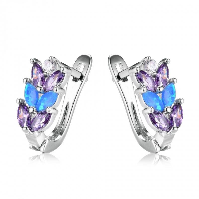 Creative jewelry blue imported purple diamond leaf-shaped ear buckle women s ins style personalized earrings
Creative jewelry blue imported purple diamond leaf-shaped ear buckle women s ins style personalized earrings