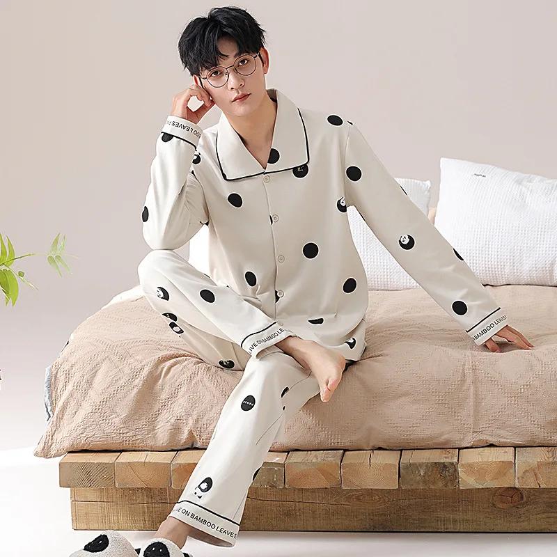 Cartoon Cotton Men s Pajamas Set Autumn Cardigan Home Clothes Long Sleeves Trouser 2Pcs/set Sleepwear Male Pyjamas Hombre XXXL for 80-95kg
Cartoon Cotton Men s Pajamas Set Autumn Cardigan Home Clothes Long Sleeves Trouser 2Pcs/set Sleepwear Male Pyjamas Hombre XXXL for 80-95kg