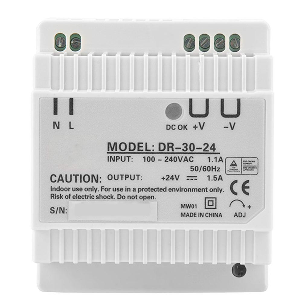 DR-30-24 30W Din Rail Power Supply Rail-Type 100-240 V Switching Power Supply Single Output DC Voltage stabilizing бежевий
DR-30-24 30W Din Rail Power Supply Rail-Type 100-240 V Switching Power Supply Single Output DC Voltage stabilizing бежевий